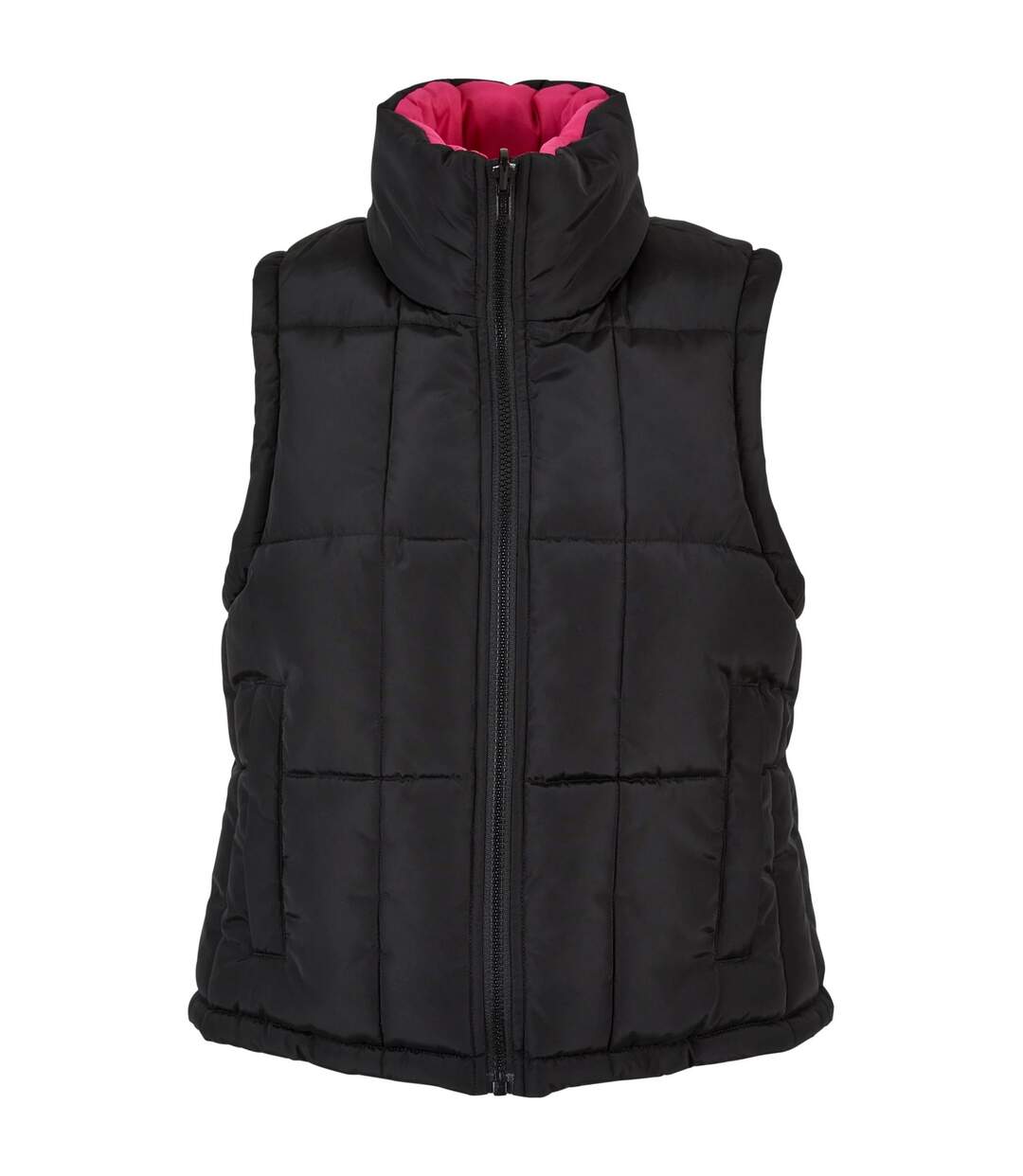 Doudoune Sans Manches Femme Noir Fuchsia Urban Classics-1