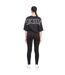 Womens/ladies branded crop t-shirt black SikSilk-2
