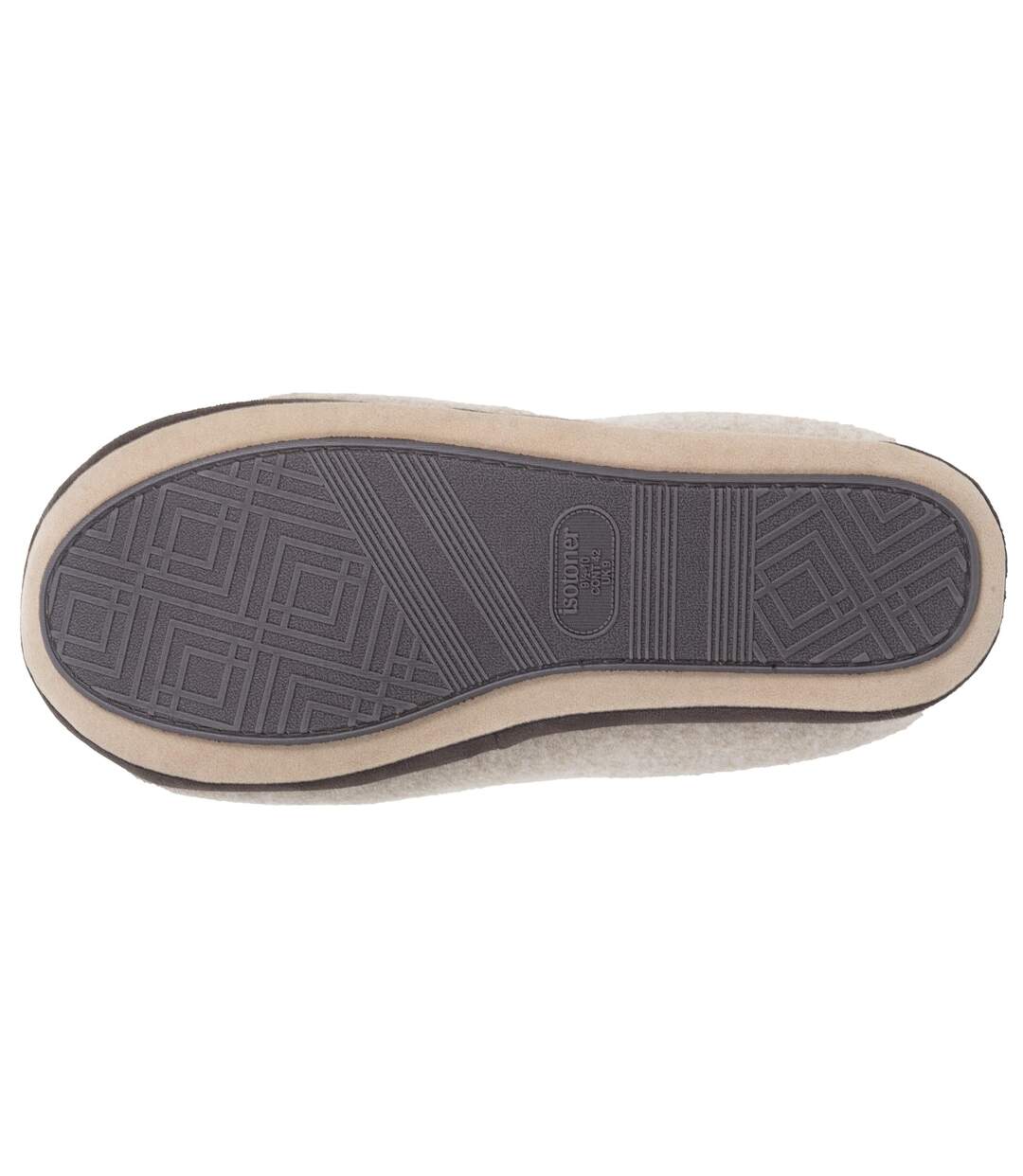 Isotoner Chaussons Mules homme polaire, chauds, semelle confort-5