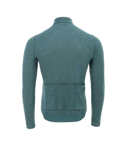 Mens Full Zip Cycling Jersey Green Marl Pinnacle