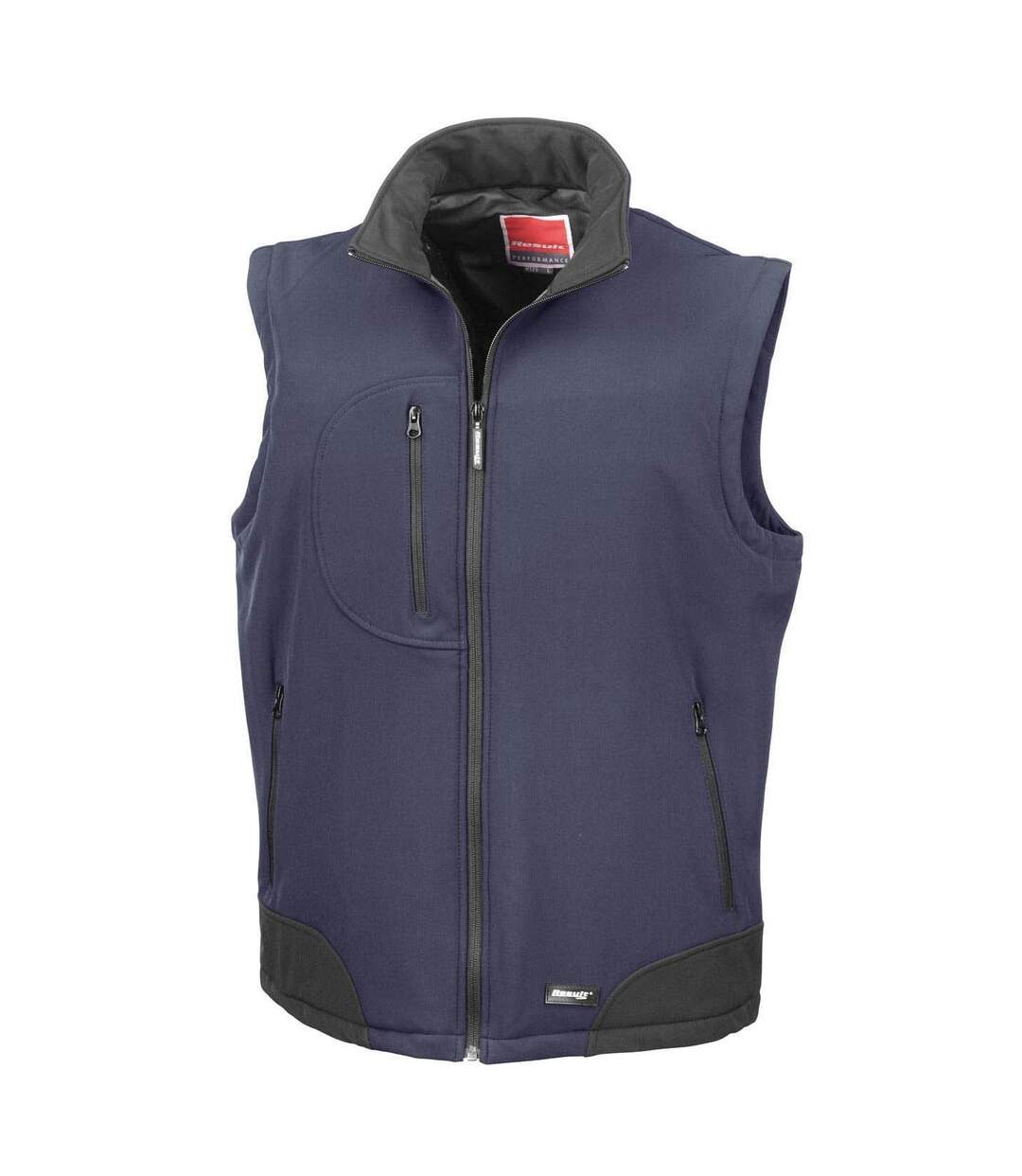 Result Mens Softshell Bodywarmer Breathable Weatherproof Jacket (Navy/Black)