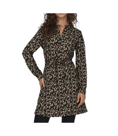 Robe Noir/Marron à Motifs Femme Only Cory - L