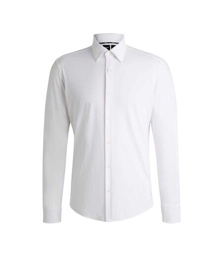 Chemise Manches Longues Motif/style Oxford Joe Homme Blanc Boss