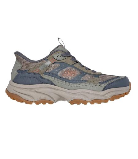 Mens viking at suede hiking shoes olive/grey Skechers