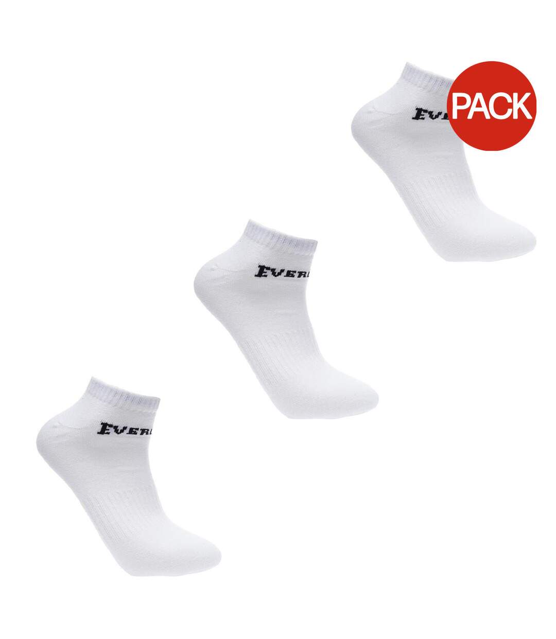 Lot De 3  Socquettes Homme Blanc Everlast-1