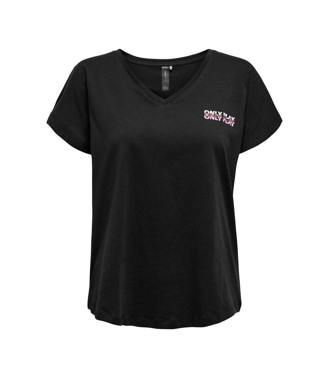 T-Shirt noir femme only mally life-1