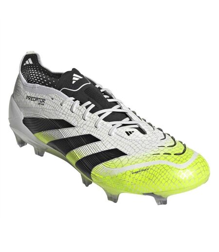 Chaussures De Foot Pour Terrain Ferme  Elite Homme Blanc Citron Predator