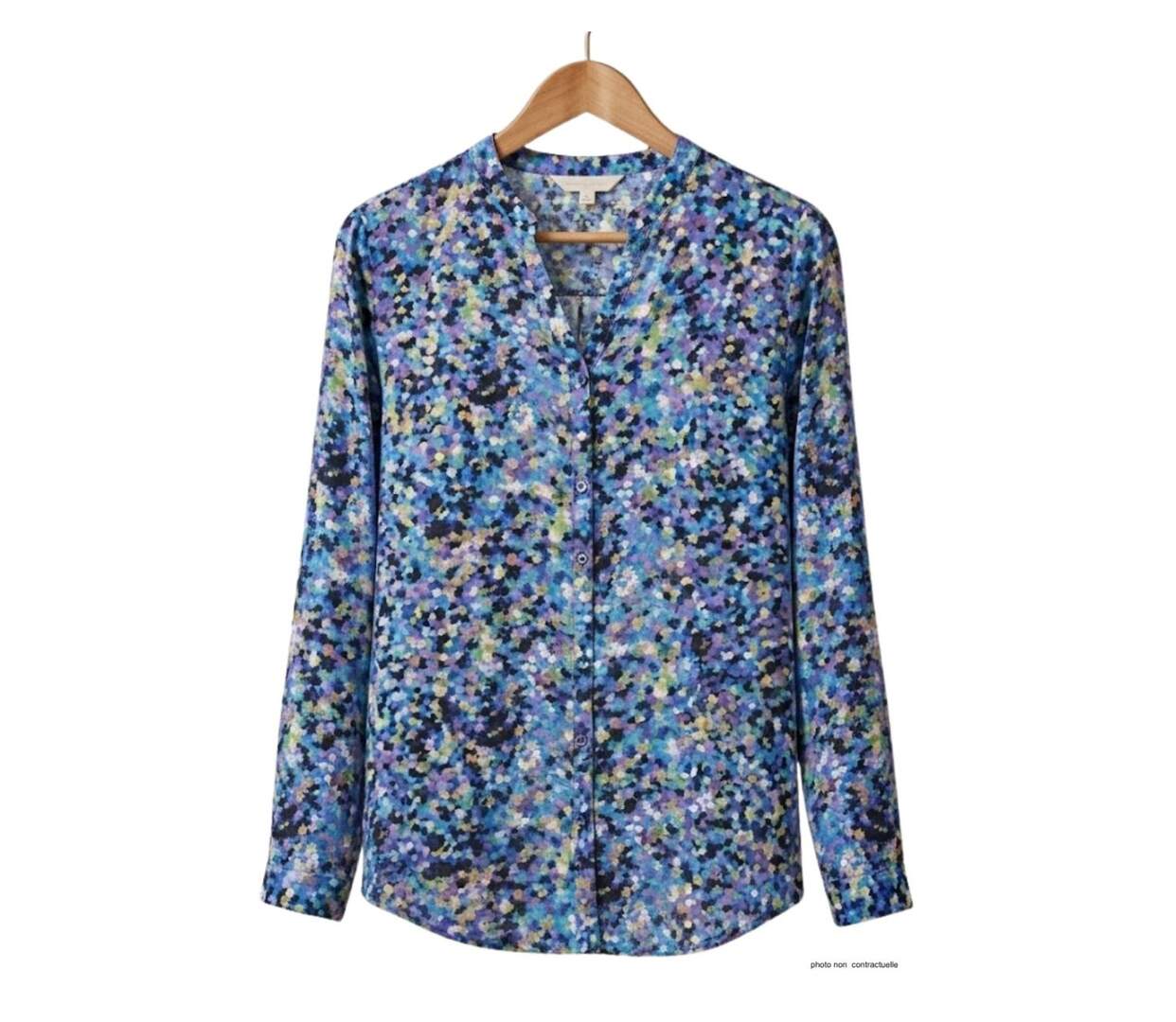 Chemisier Fluide MAYFLOWER CHF3062 à Motifs Imprimés pour un Look Élégant et Coloré-2
