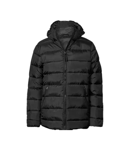 Womens/ladies Lite Hooded Padded Jacket Black Tee Jays