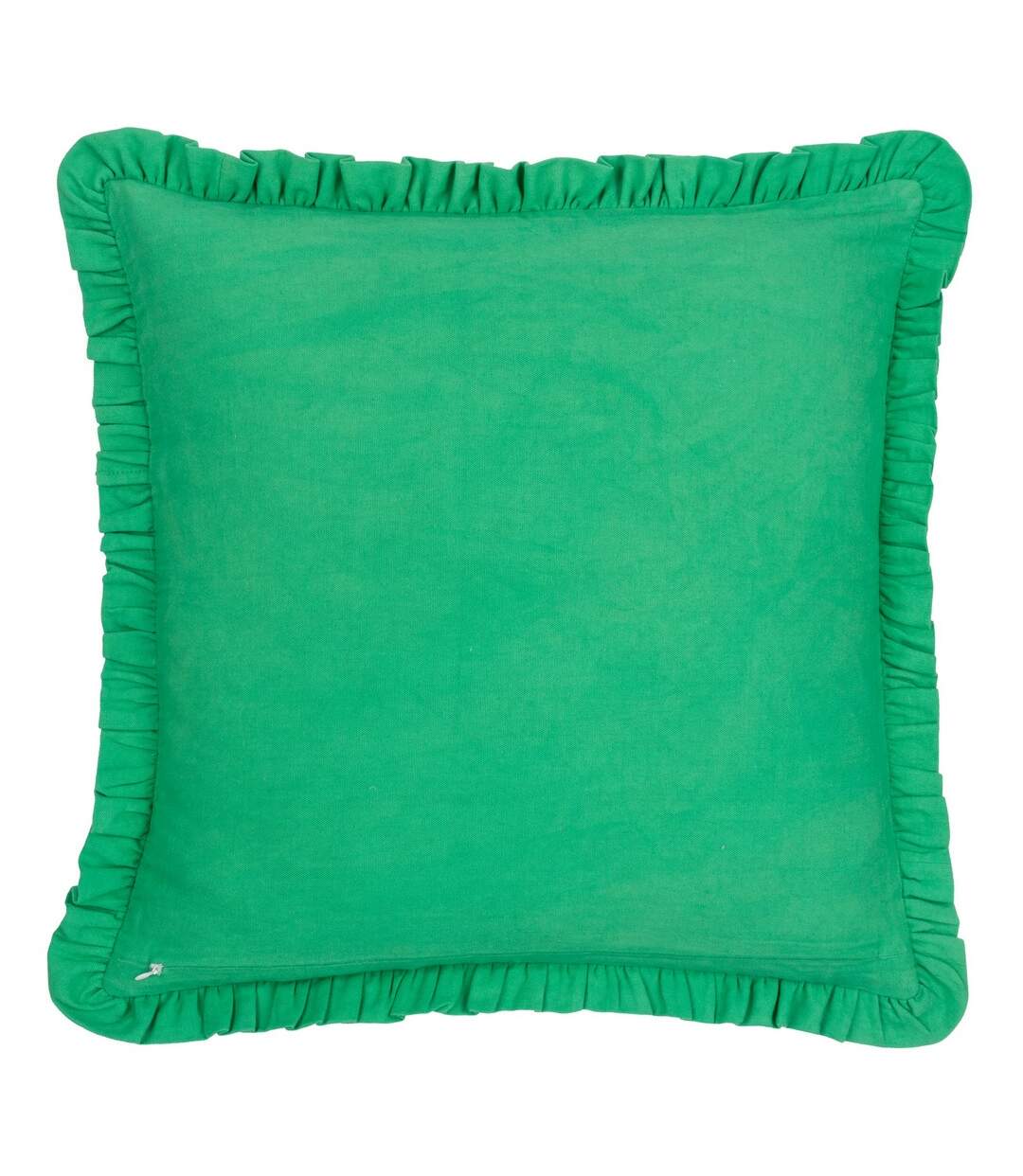 Frill clamshell cushion cover 50cm x 50cm green Furn