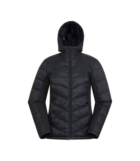 Womens/ladies Turbine Padded Soft Shell Jacket Jet Black Mountain Warehouse