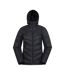 Womens/ladies Turbine Padded Soft Shell Jacket Jet Black Mountain Warehouse-1