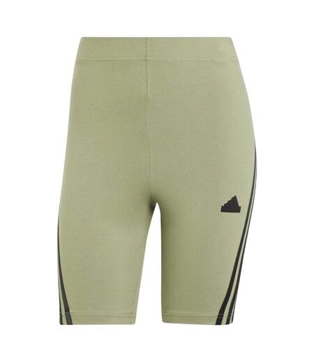 Womens/ladies Future Icons High Waist Cycling Shorts Green Adidas
