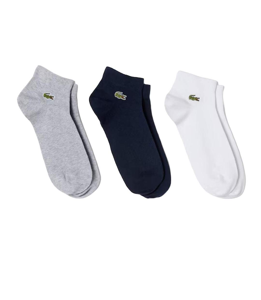 X3 paires de chaussettes gris/marine/blanc mixte lacoste ra2917-1