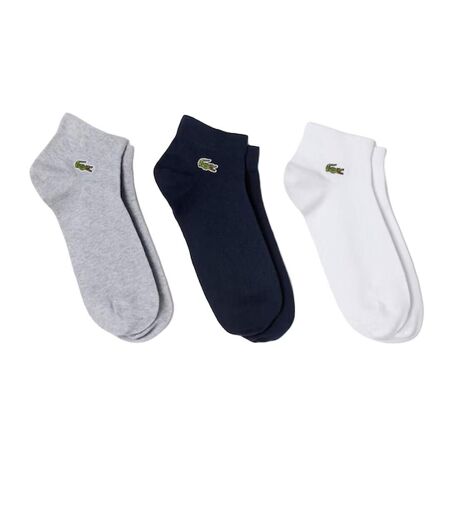X3 paires de chaussettes gris/marine/blanc mixte lacoste ra2917