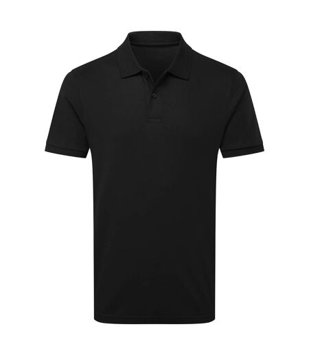 Mens Premium Mercerised Cotton Polo Shirt Black Asquith & Fox