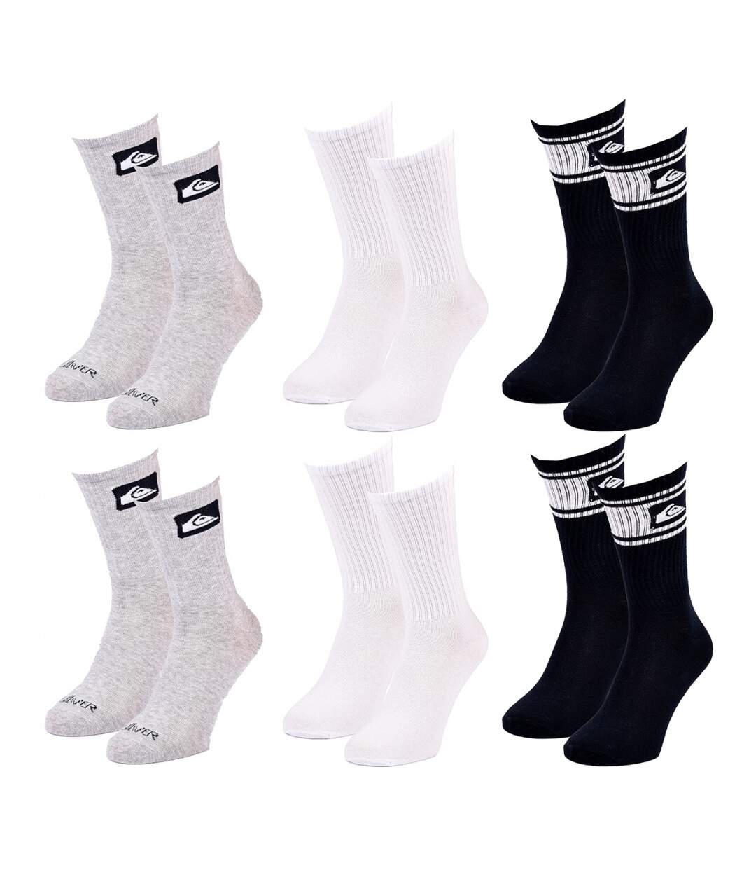Chaussettes QUIKSILVER REGULAR CREW - Pack de 6-2