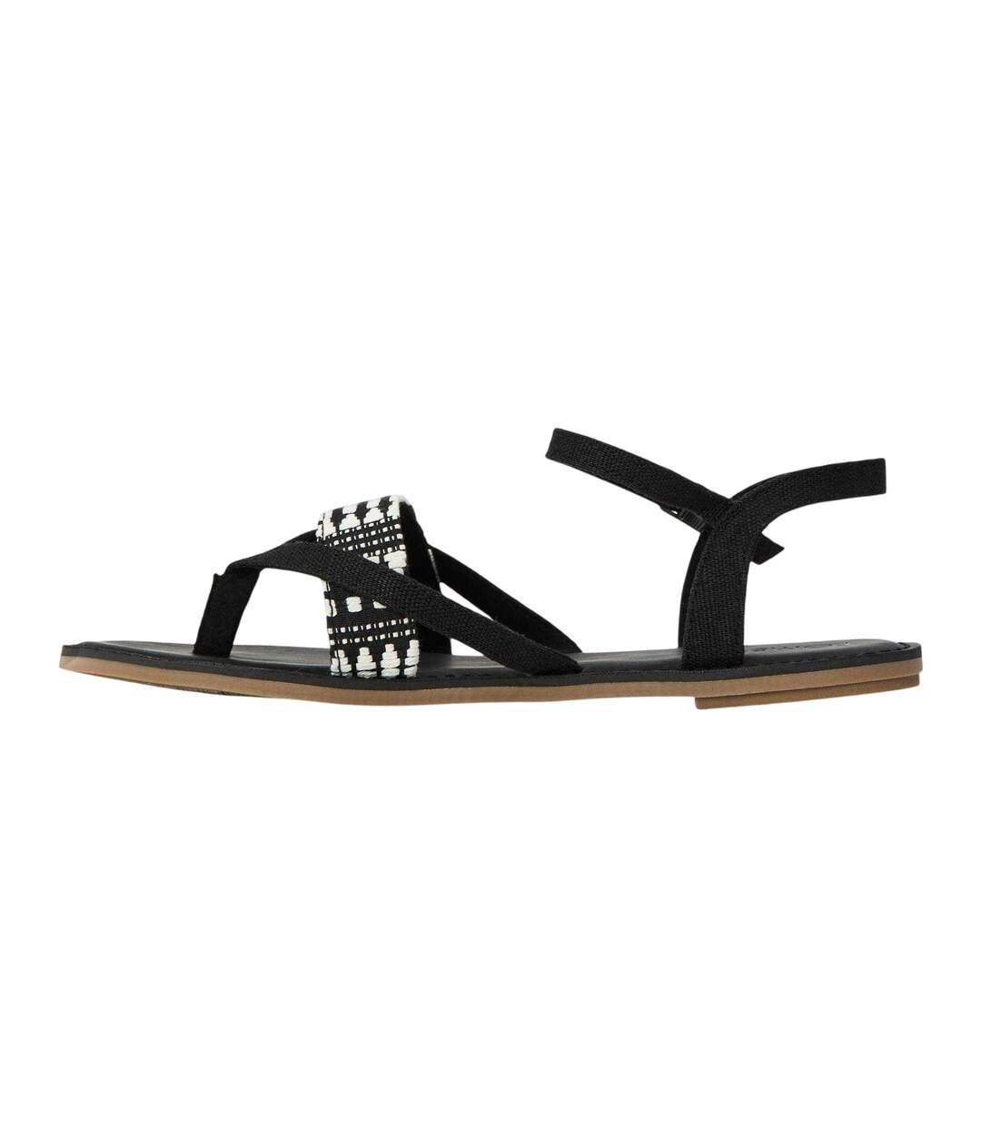 Womens/ladies Lexie Aztec Sandals Black Toms-2