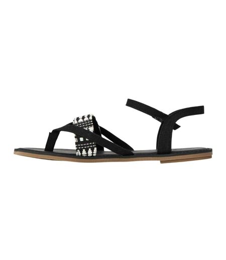 Womens/ladies Lexie Aztec Sandals Black Toms