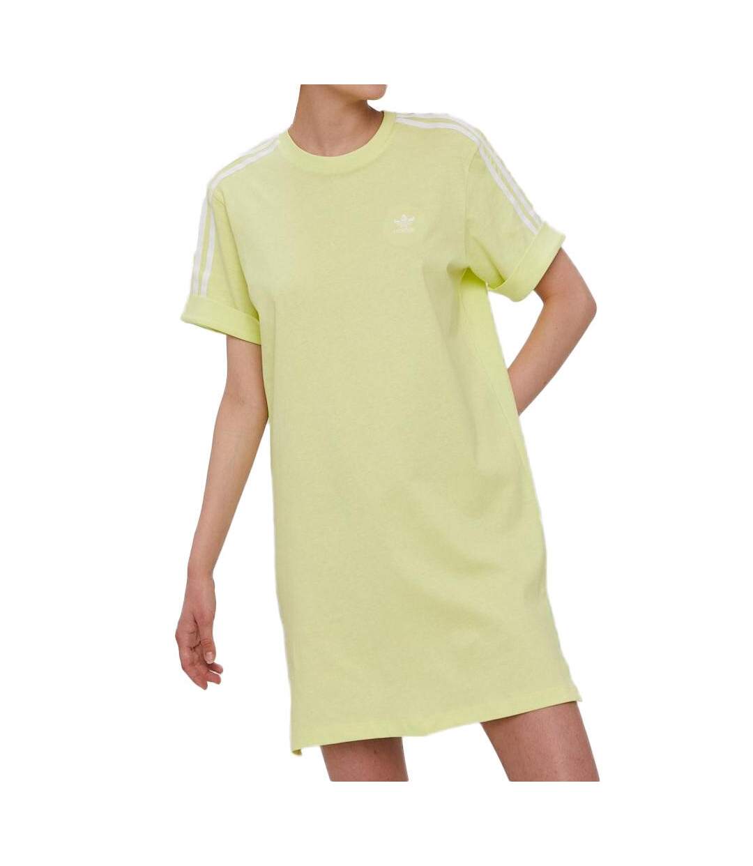 Robe Jaune Femme Adidas Tee Dress - 12A-1