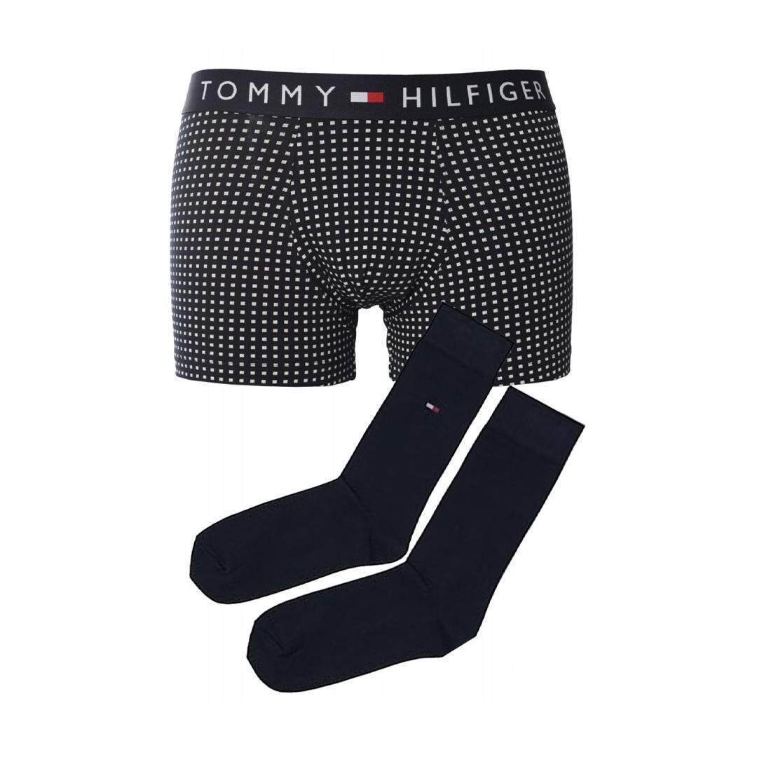 Coffret Boxer + Chaussettes Marine Homme Tommy Hilfiger Trunk - L-1