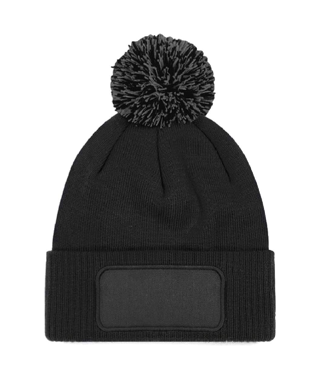 Bonnet Snowstar Unisexe Noir Gris Beechfield-2