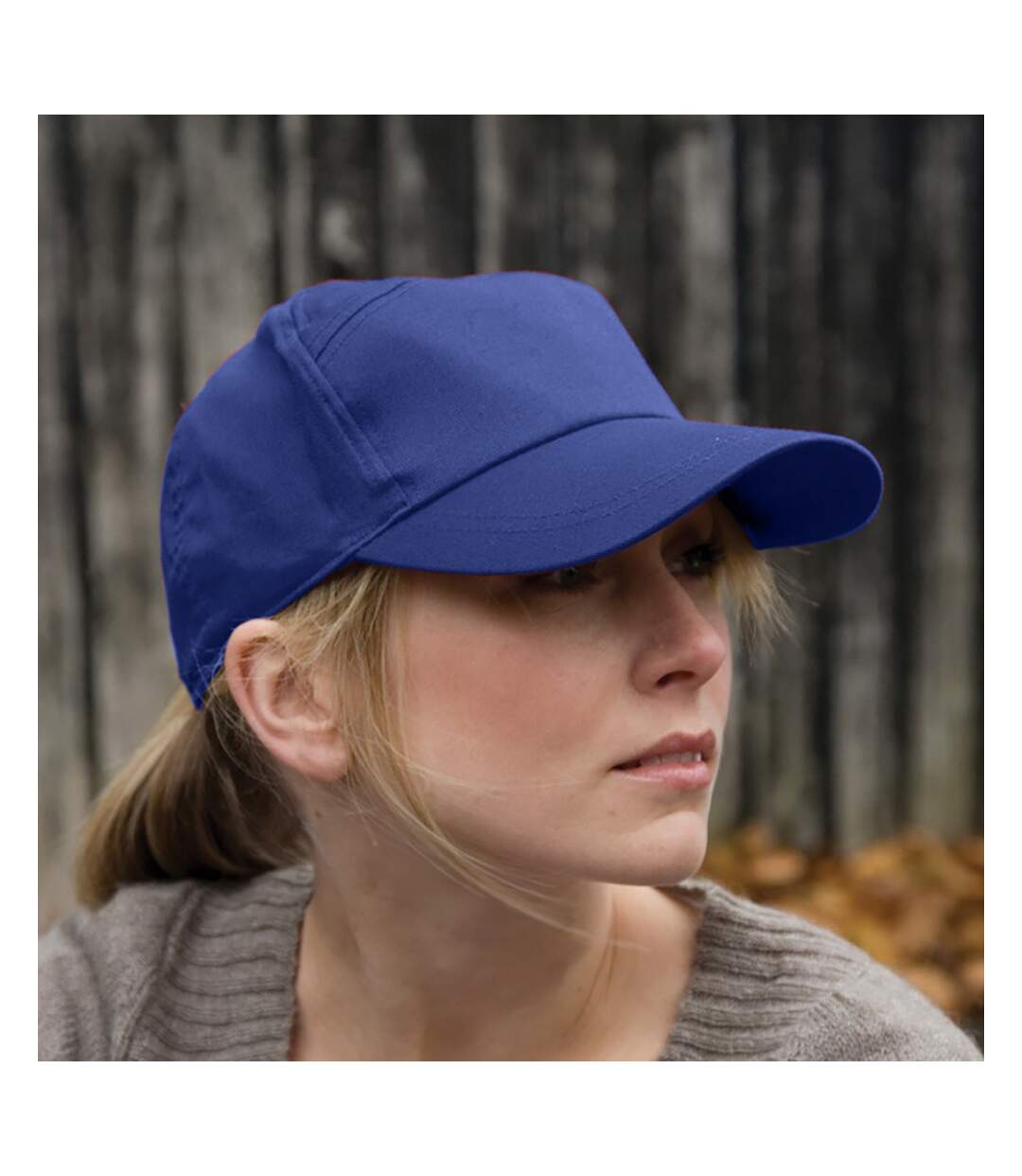 Casquette unie à sept panneaux mixte bleu royal Result