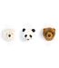 Peluche trophée mini set de 3 petites têtes Ours-3
