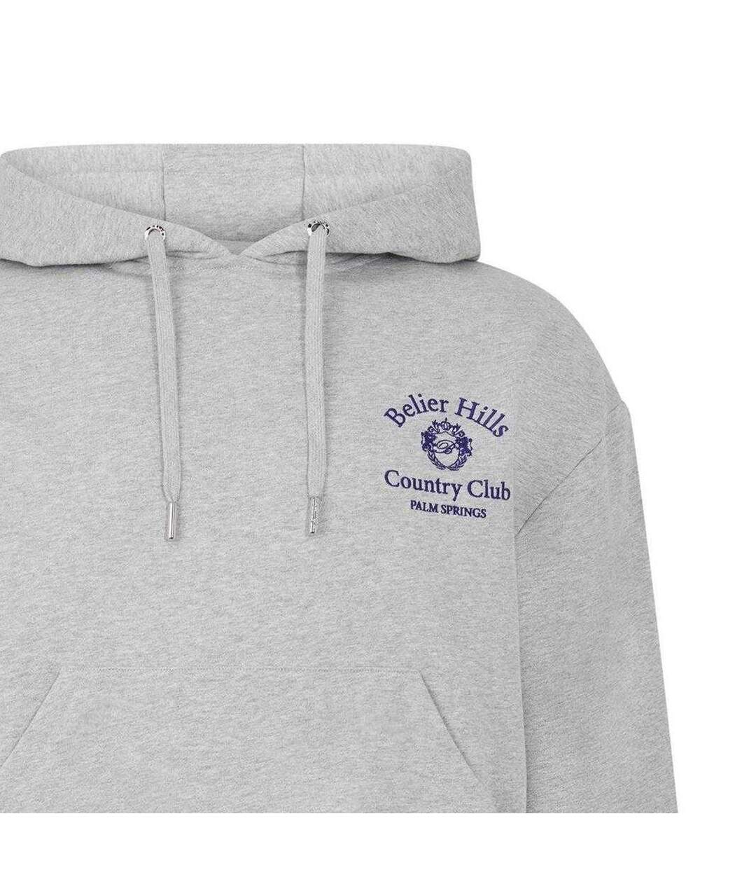 Mens Country Club Cotton Hoodie Grey Marl Belier-4