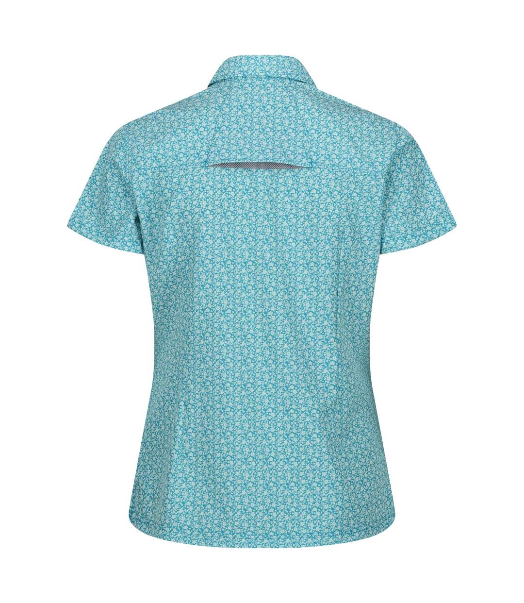 Womens/ladies floral packaway short-sleeved travel shirt tahoe blue Regatta-2