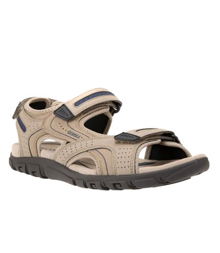 Mens Strada Faux Nubuck Sandals Sand Navy Geox