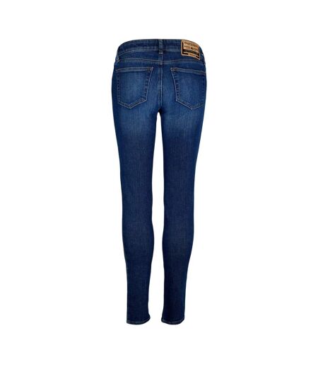 Womens/ladies Mid Rise Straight Leg Jeans Blue Denim Diesel