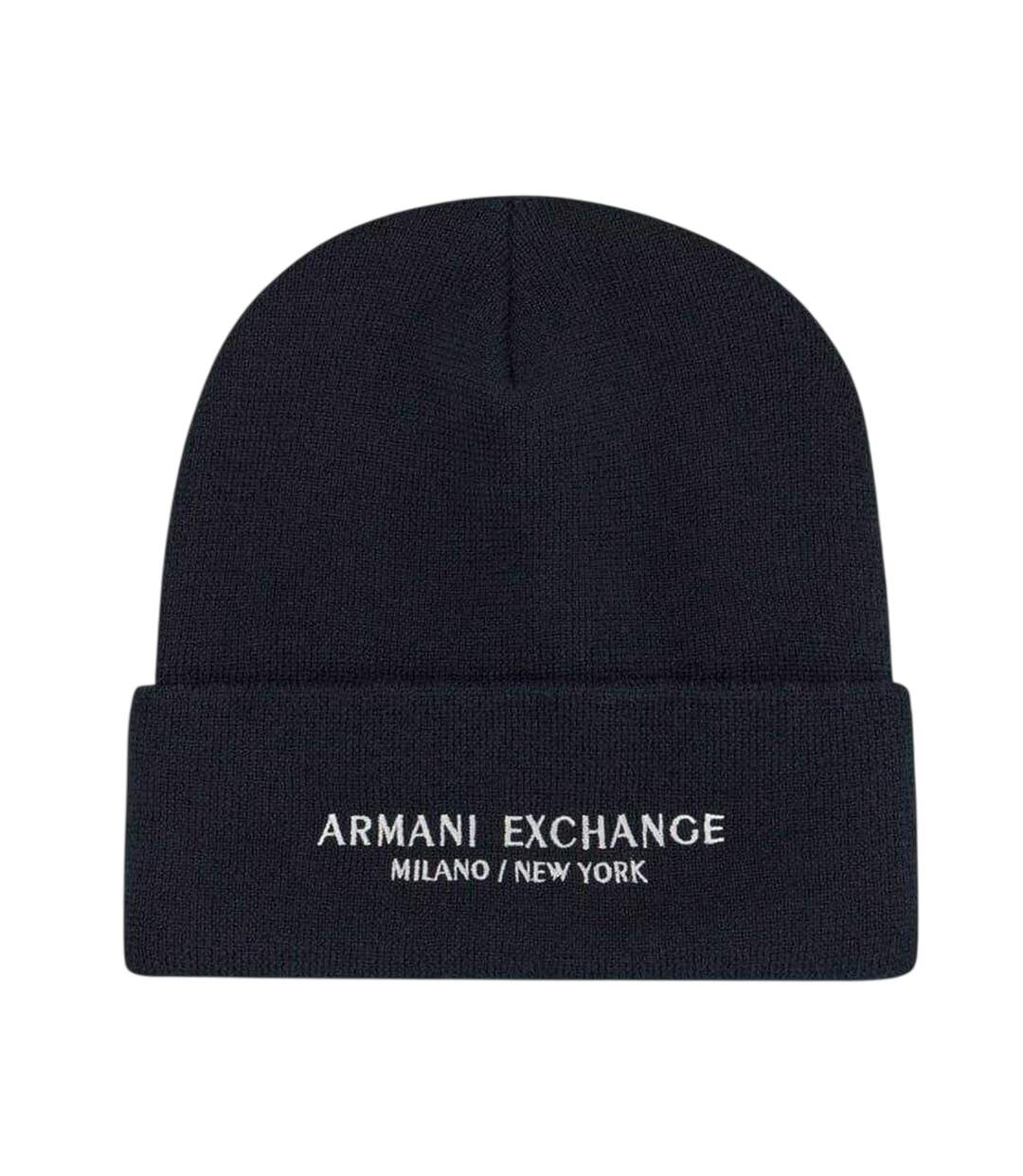 Bonnet Motif/style Lettrage Homme Bleu Marine Armani Exchange-1