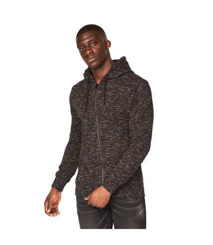 Mens gabion full zip hoodie black Smith & Jones