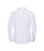 Womens/ladies Poplin Easy-care Long-sleeved Formal Shirt White Russell Collection-2