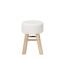 Tabouret en Tissu Bouclette Hera 40cm Blanc