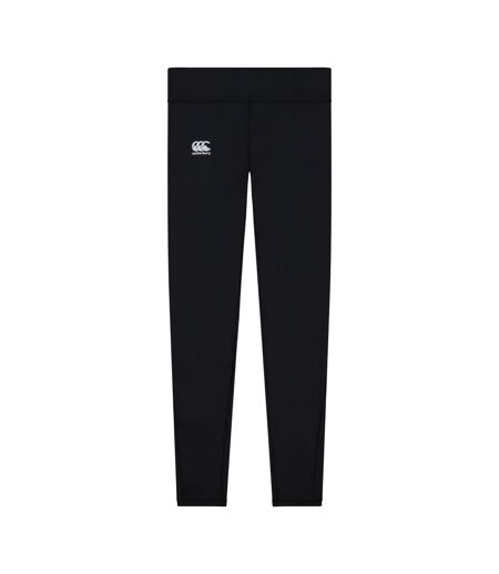 Womens/ladies Vapodri Full Length Leggings Jet Black Canterbury