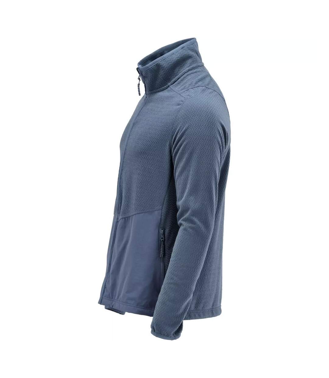 Mens Customised Patterned Fleece Jacket Stone Blue Mascot-3