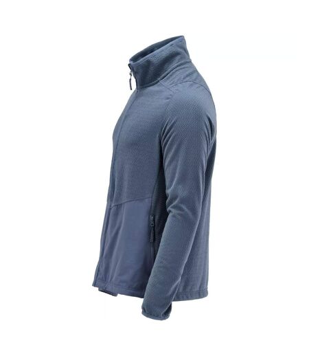 Mens Customised Patterned Fleece Jacket Stone Blue Mascot