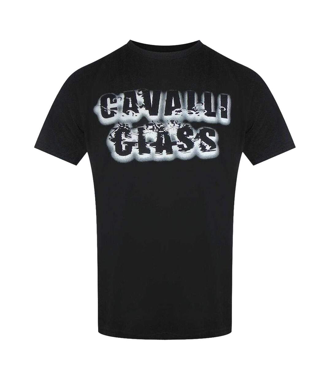 T-shirt Motif Fumée Homme Vert Cavalli Class-1