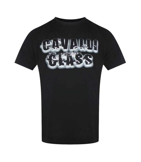 T-shirt Motif Fumée Homme Vert Cavalli Class