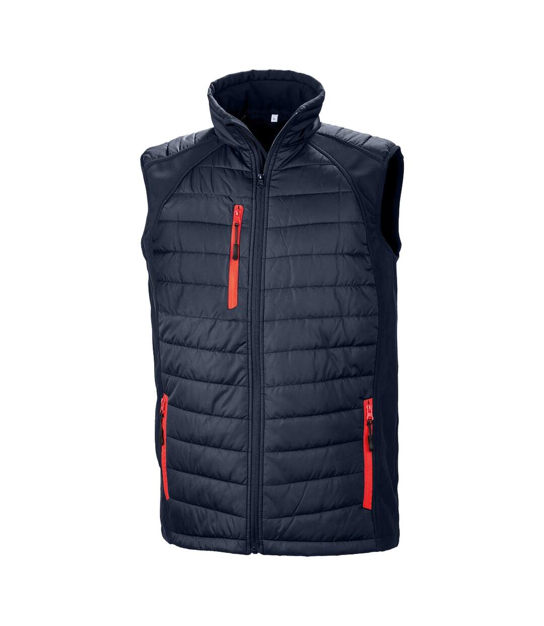 Unisex adult compass softshell gilet navy/red Result-1