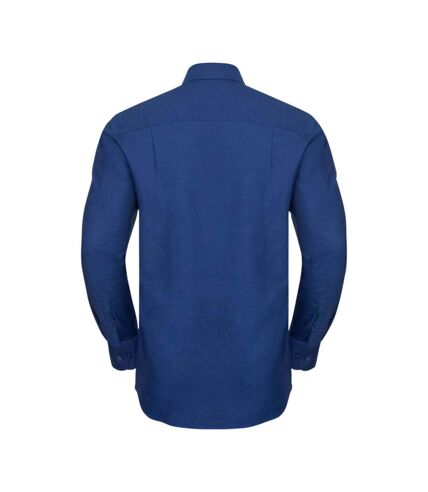 Russell Collection Mens Long Sleeve Easy Care Oxford Shirt (Bright Royal) - UTBC1023