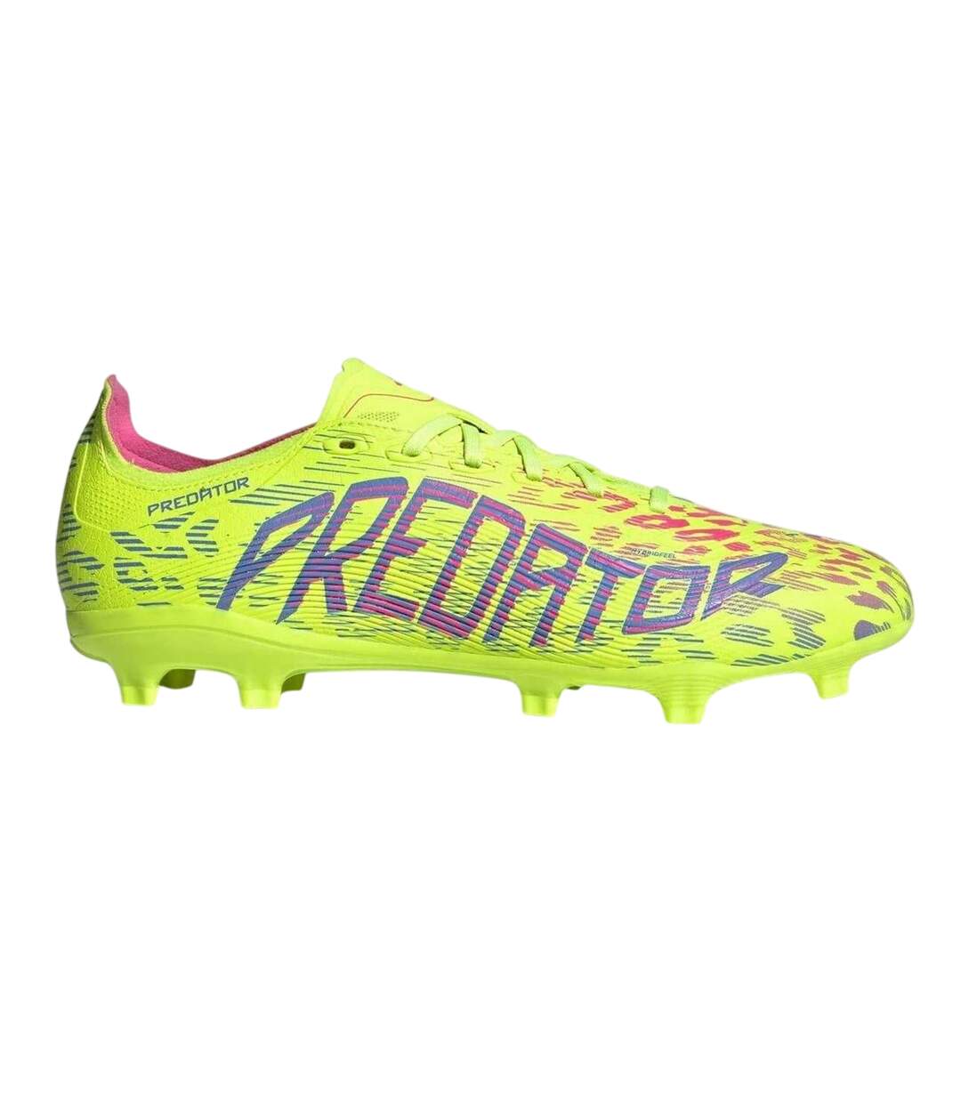 Mens Predator Graphic Print Lace Up Football Boots Lucid Lemon Adidas-1