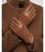 Isotoner Gants femme en cuir d'agneau pleine fleur, doublés soie, tendance et modernes-2