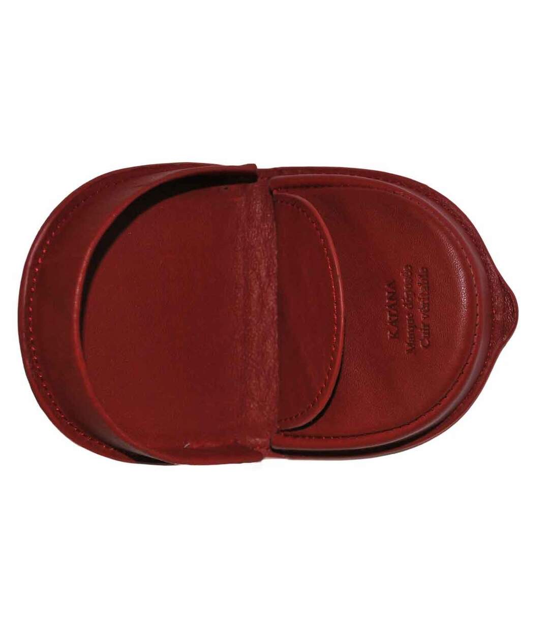 Katana - Porte-monnaie cuvette en cuir - rouge - 5903-3