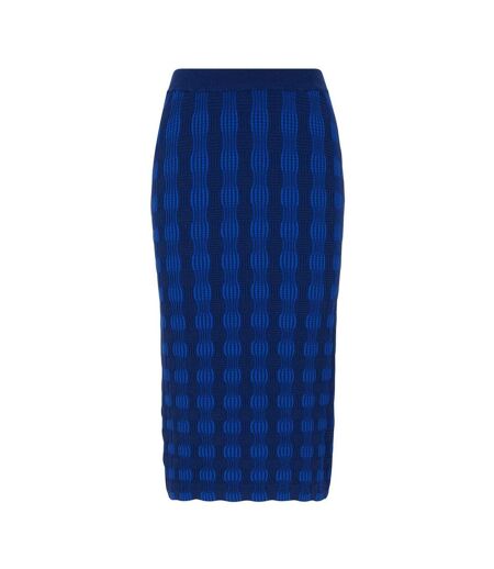 Jupe Mi-longue Motif/style À Motifs Femme Bleu Noir Boss