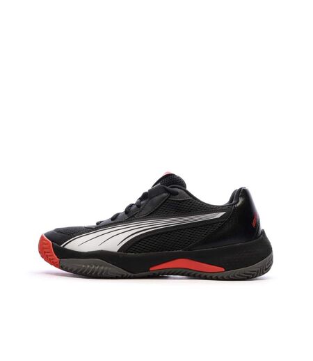 Chaussures de padel noires/rouges homme puma nova court