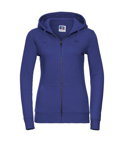 Womens/ladies authentic full zip hoodie bright royal blue Russell