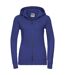 Womens/ladies authentic full zip hoodie bright royal blue Russell